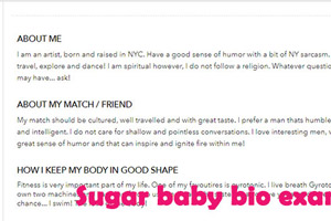 Sugar baby bio examples, sugar baby about me examples